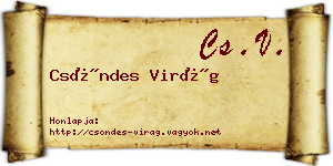 Csöndes Virág névjegykártya
